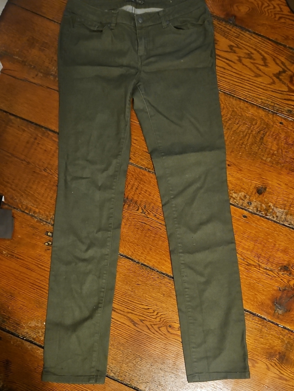 Prana Briann Olive Green Skinny Pants 10/30 Long Inseam